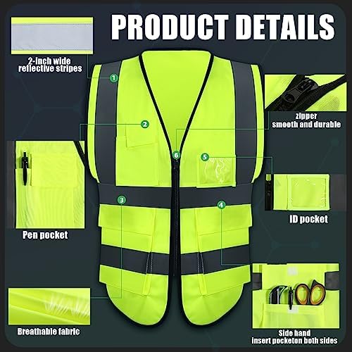 Leumoi 30 Pack Reflective Safety Vest - Image 3