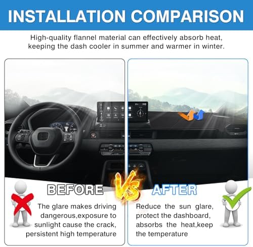 Autorder Dashboard Cover Mat for Honda Passport 2026 Accessories Dash Cover - Image 3