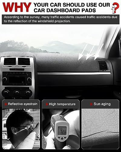 Autorder Dashboard Cover Mat for 2008 2009 2010 Dodge Charger Accessories Dash - Image 2