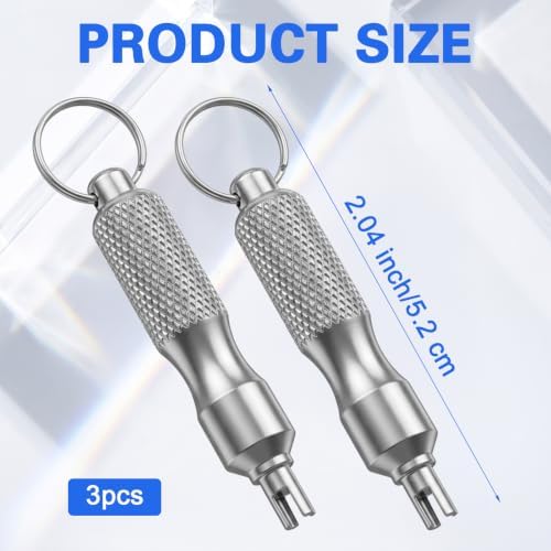 3 Pcs Valve Core Removal Tool Keychain, Valve Stem Removal Tool - Image 2