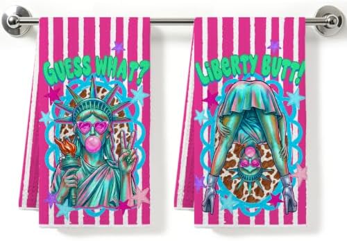 ZHAMEN 2 Pcs Funny Kitchen Towels, Soft Absorbent Waffle Hand Tea Towel by ZHAMEN