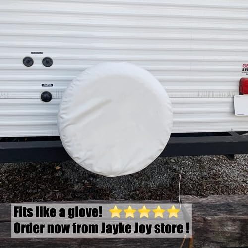 White Spare Tire Cover, Waterproof PVC Leather - Image 6