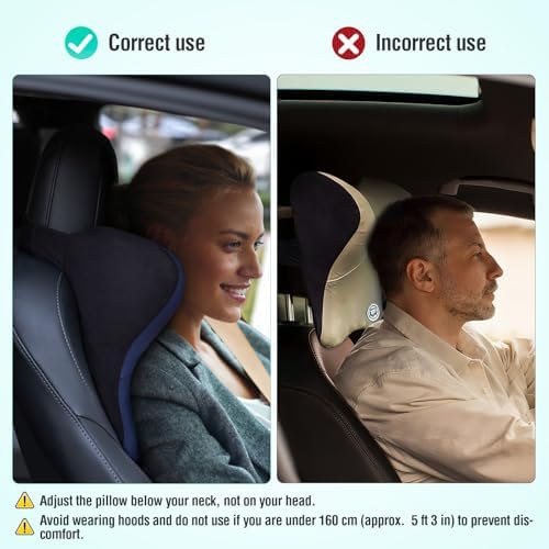 Car Neck Pillow for Driving Seat, Soft Memory Foam Headrest Pillow - Image 4