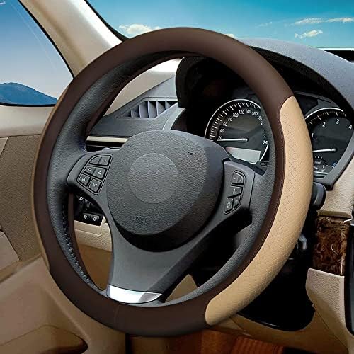 Steering Wheel Cover, Microfiber Leather Splicing by VARGTR