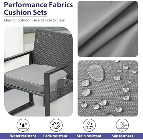 IPYNBAP Outdoor Chair Cushions Set of 4 -Waterproof Outdoor Seat Cushions - Image 3