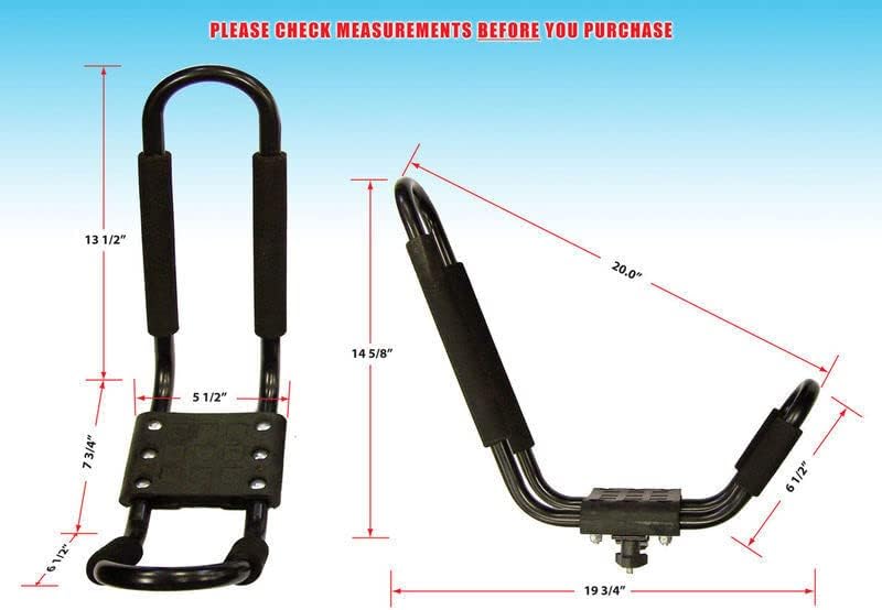 Battleship Gray Folding J-Style Kayak Rack ROOF TOP and WALL Carrier Bundle - Image 3