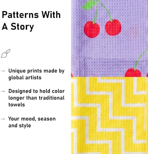 Kitchen Towels Set of 2, Double-Sided 16x28 Microfiber Waffle Weave Dish Towels - Image 6