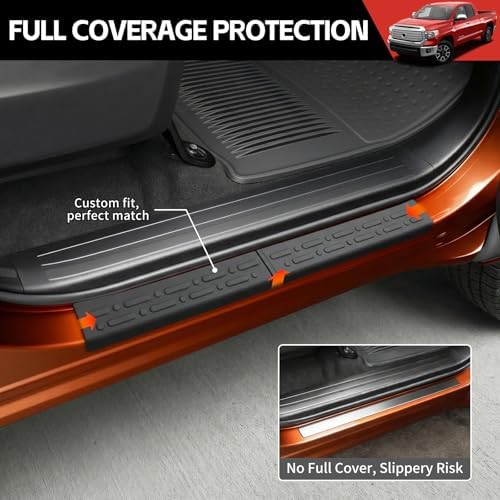 Door Sill Guards Kit Fit for 2014-2021 Toyota Tundra Accessories Entry Guard - Image 3