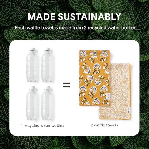 RECYCO Waffle Kitchen Towel Set of 2 - Image 5