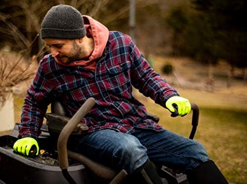 G & F 1516 Premium High Visibility Low Emissions Green Work and Gardening Gloves - Image 7