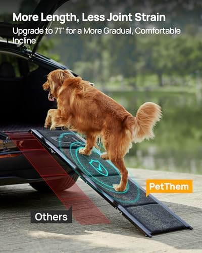 PetThem Dog Ramp for Car, Extra-Long Extra-Wide Foldable - Image 2