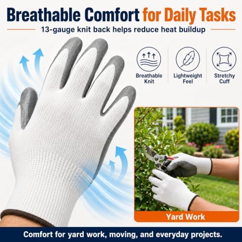 Work Gloves, Nitrile-Coated Grip - Image 3