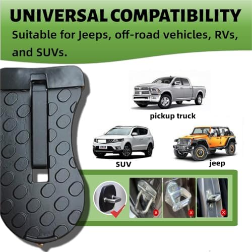2 Pack Car Door Step for Roof Access, Folding Door Latch Step, Non-Slip - Image 2