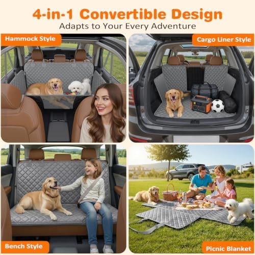 URPOWER 4 in 1 Dog Car Seat Cover - Image 4