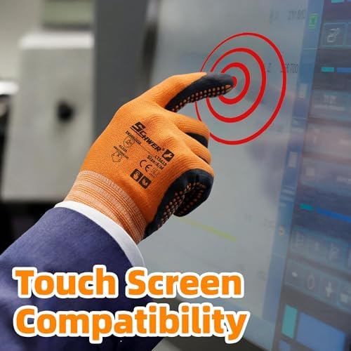 Schwer 12 Pairs Safety Work Gloves, MicroDot Abrasion & Grip - Image 6