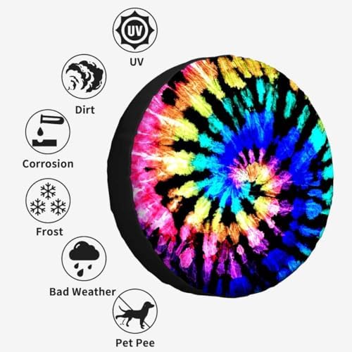 Tie Dye Pattern Spare Tire Cover - Image 4