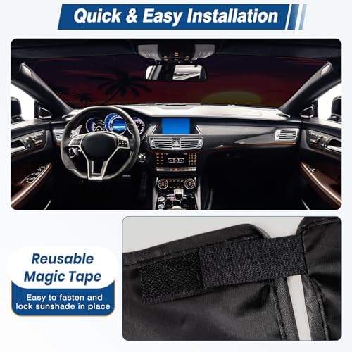 Car Windshield Sun Shade Reflective UV Foldable Front Sunshade - Image 5