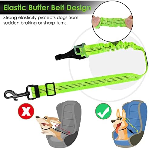 SlowTon Dog Car Seat Belt, 3 in 1 Latch Bar Attachment Dog Safety Seatbelt - Image 4