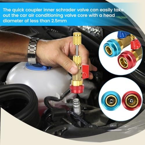 AC Schrader Valve Core Remover Tool Kit, R134a R1234YF R22 - Image 6