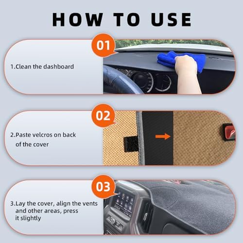 Dashboard Cover Dash Mat Fit for Ho-nda Fit 2020-2015 Car Dash Board Mat - Image 6