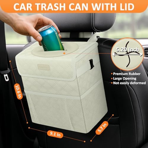 Vankor Car Trash Can with Lid Leak Proof Car Accessories - Image 2