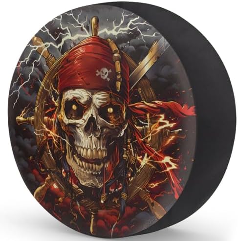 Rv Spare Tire Cover Wheel Pirate Skull Funny Tire Covers Wheel Protectors - Image 2
