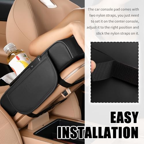 5-in-1 Car Center Console Cover, Leather Car Armrest Cover - Image 5