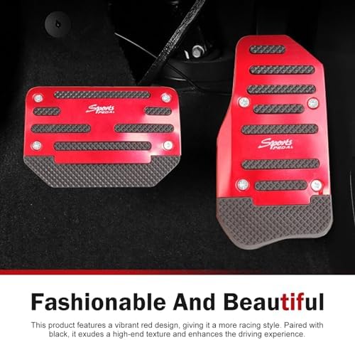 2 PCS Car Pedal Pads Set, Non-slip Alloy Gas and Brake Pedals Covers, Automatic - Image 6