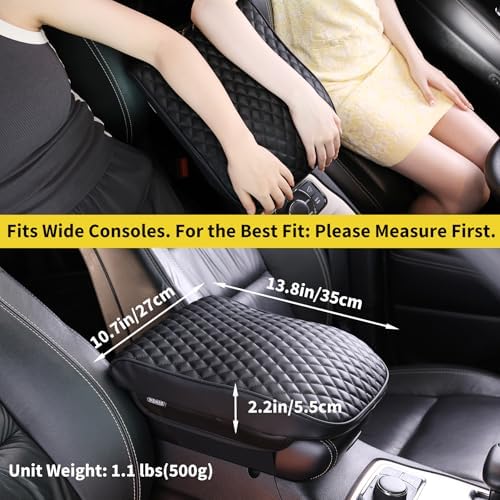 WEIHAO Large Car Arm Rest Cover Pad, 13.8x10.7x2.2 inch Oversize Car Armrest - Image 3