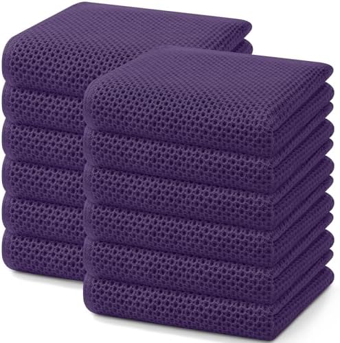 Homaxy 100% Cotton Waffle Weave Kitchen Dish Towels 12-Pack by Homaxy