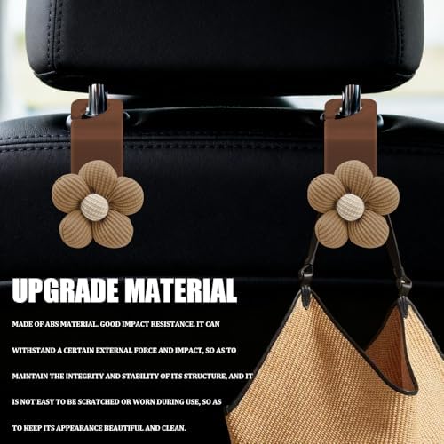 2PCS Car Seat Headrest Hooks, Car Bag Hooks, Cute Bow Knot Vehicle Seatback - Image 3