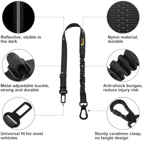 Plutus Pet Dog Seat Belt for Car, Adjustable Harness - Image 2