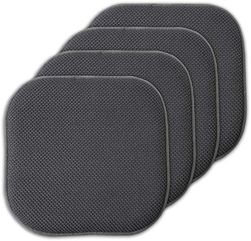 Sweet Home Collection 4 Pack Memory Foam Honeycomb Nonslip Back 16" x16" by SweetHomeCollection