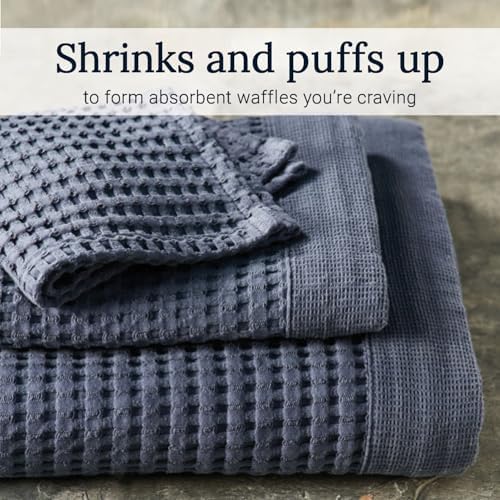 GILDEN TREE Waffle Hand Towels for Bathroom Quick Dry Large Luxury Lint Free - Image 3