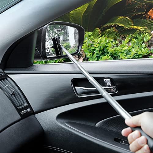 8sanlione 38.6 Inch Telescopic Mirror Squeegee, Car Logo on Black - Image 5