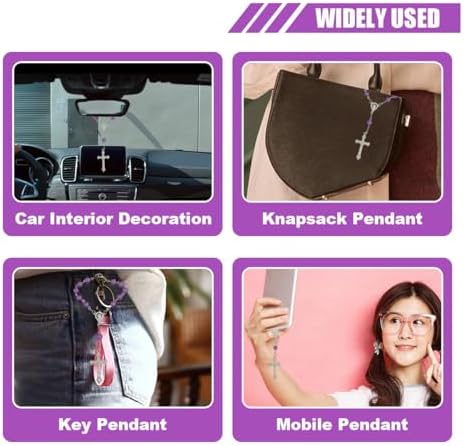 smilfuy 2PCS Car Rosary for Rearview Mirror - Image 4