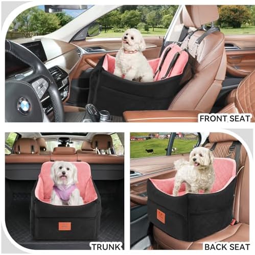 GL GLENSLAVE Dog Car Seat for Small/Medium Dogs, Dog Booster Car Seats - Image 2