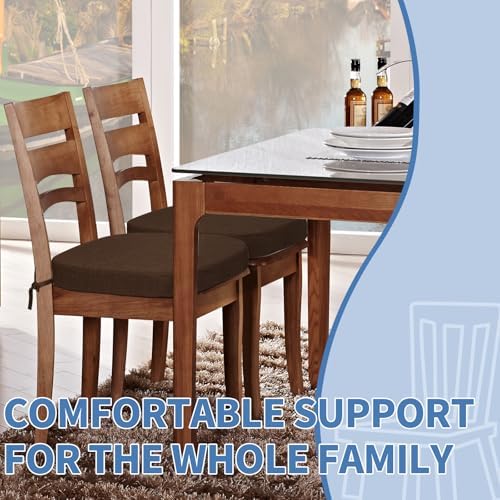 BUYUE Thickened 2.5" Friendly Woven Fabric Dining Chair Cushion, U-Shape High - Image 4