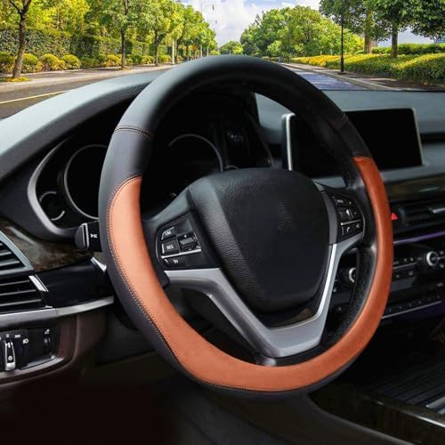 Valleycomfy Microfiber Leather Steering Wheel Cover Large-Size by Valleycomfy
