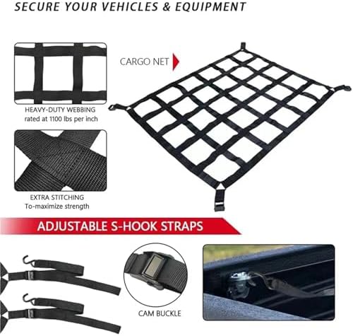 Car Trunk Rooftop Net Mesh Cargo Net Heavy Cargo Net Truck Trailer Dumpster - Image 6
