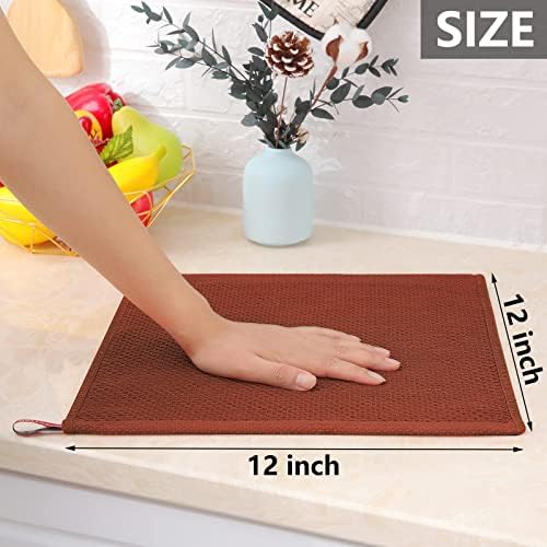 Homaxy 100% Cotton Waffle Weave Kitchen Dish Cloths 8-Pack - Image 5