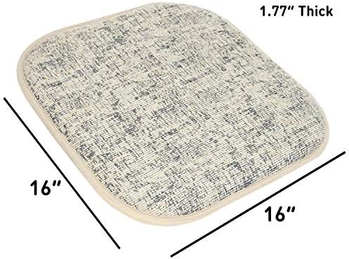 Sweet Home Collection Chair Cushion Memory Foam Pads Honeycomb Pattern Slip Non - Image 4