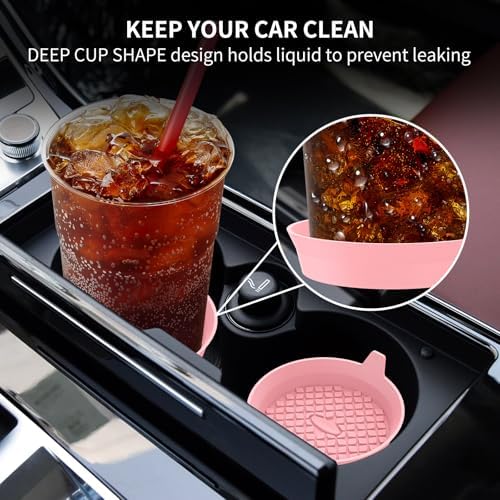 ME.FAN Car Cup Holder Coasters Silicone Cups Mats, Automotive Universal - Image 3