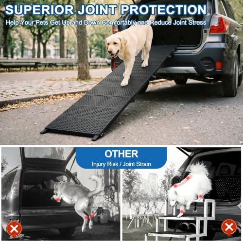 Dog Ramp for Car 90" X 17.6" Extra Long Folding Aluminum Pet Ramp for Large - Image 4