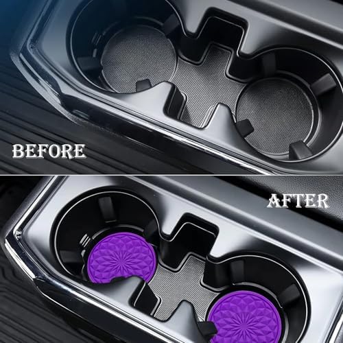 4 Pack Silicone Car Cup Holder Coaster – 2.75 Inch Non-Slip Drink Mat, - Image 6