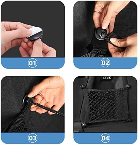 Universal Mesh Cargo Net for Car Trunk Storage, 2 Pack Elastic Small Cargo Net - Image 6