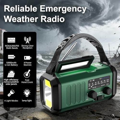 Leaton Hand Crank Emergency Radio, NOAA Weather Radio AM/FM - Image 2