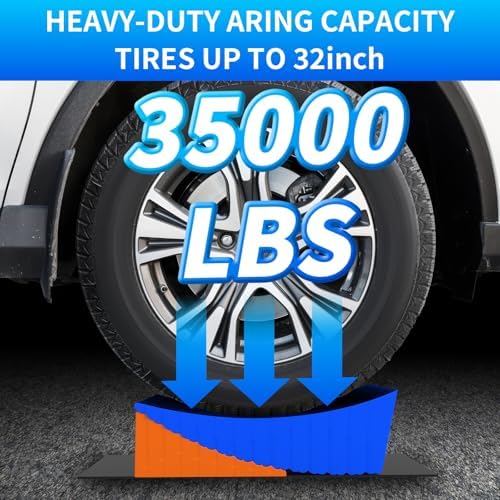 BEBOBLY Camper Leveler, 2 Pack RV Leveling Blocks, Camper Wheel Chocks Up to 35 - Image 2