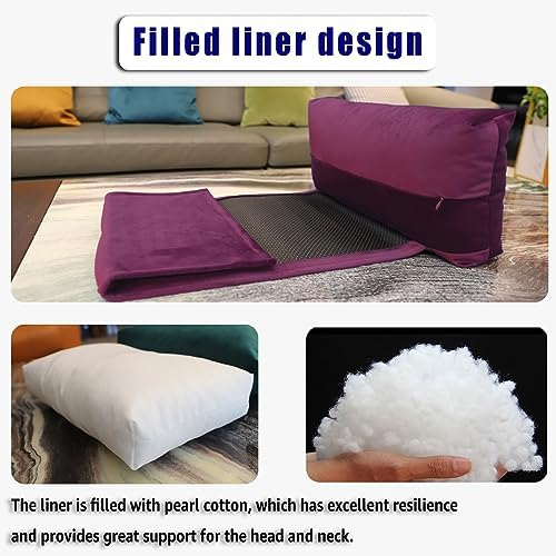 Velvet Recliner Headrest Pillow, Non-Slip Neck Support - Image 5