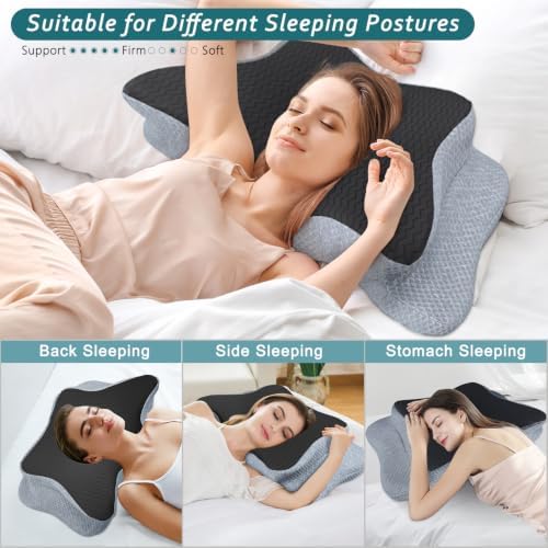 CHxxy Cervical Pillow for Neck Pain Relief, Memory Foam Pillows - Image 3